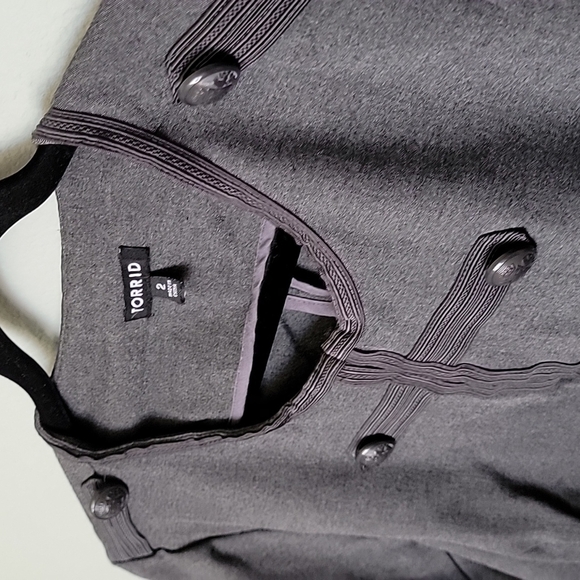 Torrid crop Moto Military Steampunk style jacket size 1X - Picture 6 of 11